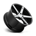 Niche 1PC M124208521+35 M124 20X8.5 5X120 GL-BLK-BRSHD 35MM - Truck Part Superstore