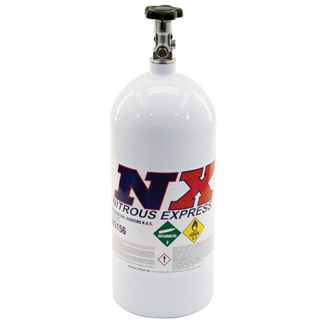 Nitrous Express ML11100 10 LB BOTTLE W/Mainline Valve (6.89 DIA. X 20.19 TALL) - Truck Part Superstore