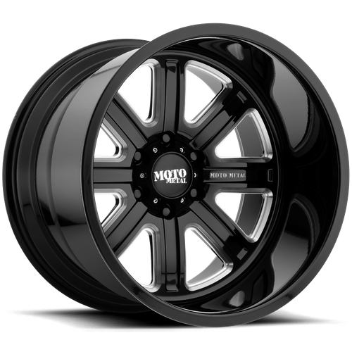 Moto Metal MO40221068924N MO402 20X10 6X5.5 G-BLK MILL -24MM - Truck Part Superstore