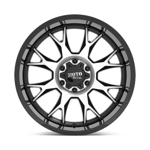 Moto Metal MO80622250544N MO806 22X12 5X5.0 G-BLK MACH -44MM - Truck Part Superstore