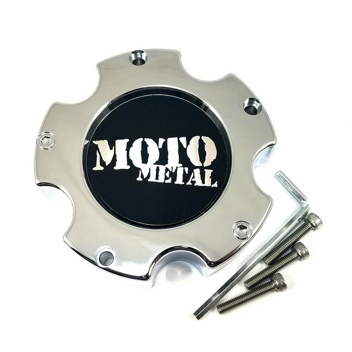 Moto Metal MO909B5139 MOTO METAL 5X5.5 CHROME CAP NEW LOGO - Truck Part Superstore