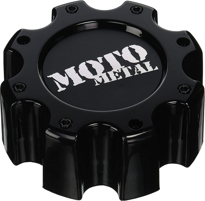 Moto Metal MO909B8165B MOTO METAL CAP GLOSS BLACK 8 LUG - Truck Part Superstore