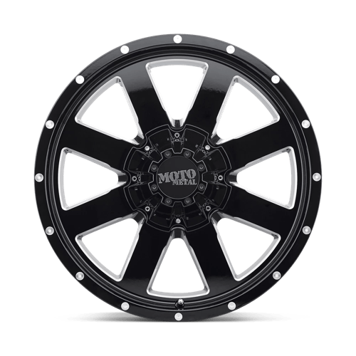Moto Metal MO96271067324N MO962 17X10 6X135/5.5 G-BLK MILL -24MM - Truck Part Superstore