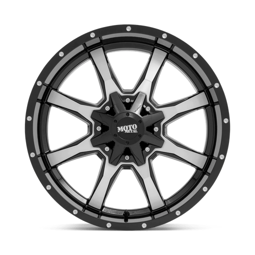Moto Metal MO97021086324N MO970 20X10 5X5.5/150 G-BLK MACH -24MM - Truck Part Superstore