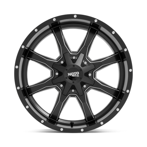 Moto Metal MO97079080912N MO970 17X9 8X6.5 SG-BLK-MILL -12MM - Truck Part Superstore