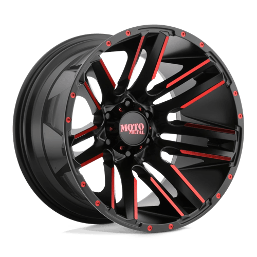 Moto Metal MO97821268544NRC MO978 20X12 6X5.5 S-BLK MACH RTCC -44MM - Truck Part Superstore