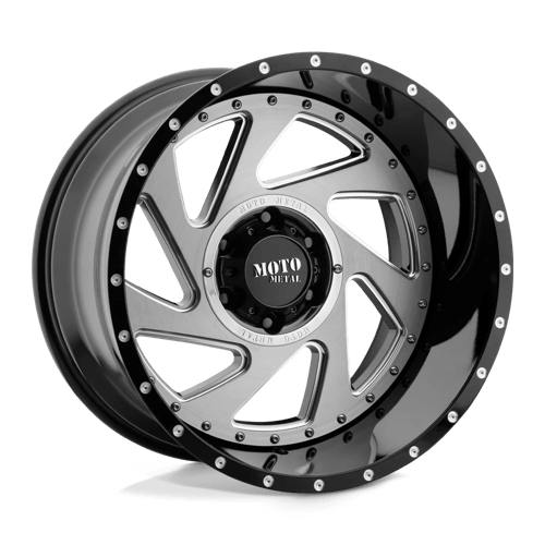 Moto Metal MO98921250344N MO989 20X12 5X5.0 G-BLK MILL BRSH INS -44MM - Truck Part Superstore