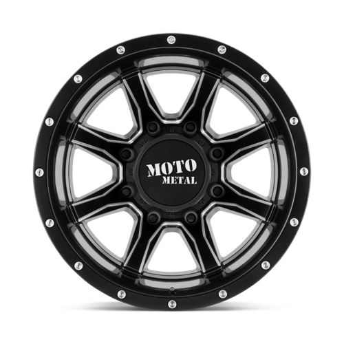 Moto Metal MO995765807140N MO995 17X6.5 8X6.5 S-BLK MILL -140MM - Truck Part Superstore