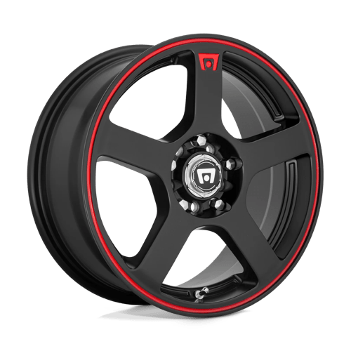 Motegi MR11677098740 MR116 17X7 4X100/4.5 M-BLK RED-STR 40MM - Truck Part Superstore