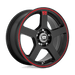Motegi MR11688031735 MR116 18X8 5X100/4.5 M-BLK RED-STR 35MM - Truck Part Superstore