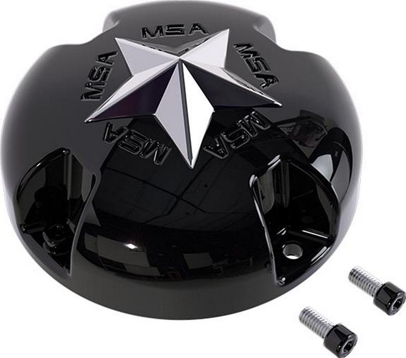 MSA Offroad Wheels MSA-CAP-B MSA STAR CAP - BOLTON CHR STAR - G-BLK - Truck Part Superstore