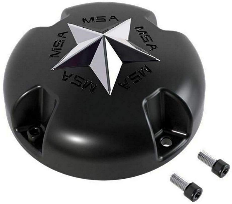 MSA Offroad Wheels MSA-CAP-F MSA STAR CAP - BOLTON CHR STAR - F-BLK - Truck Part Superstore