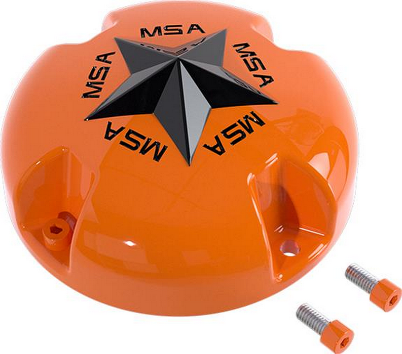 MSA Offroad Wheels MSA-CAP-O MSA STAR CAP - BOLTON BLACK STAR ORANGE - Truck Part Superstore