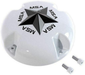 MSA Offroad Wheels MSA-CAP-W MSA STAR CAP - BOLTON BLACK STAR - WHITE - Truck Part Superstore