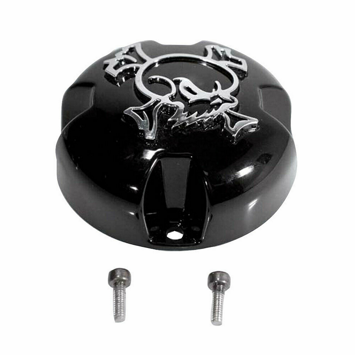 MSA Offroad Wheels MSA-SKULL SKULL BOLTON CAP CHR SKULL - GLSS BLK - Truck Part Superstore