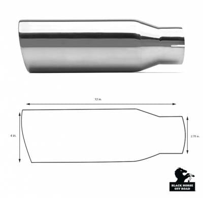 Black Horse Off Road MT-RR03SS Stainless Steel Stainless Steel Double Wall - Truck Part Superstore