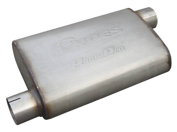 Pypes Performance Exhaust MVR10 Race Pro Series Muffler 14 in 2.5 in Offset/Offset Hardware Not Incl Natural 409 Stainless Steel Pypes Exhaust - Truck Part Superstore