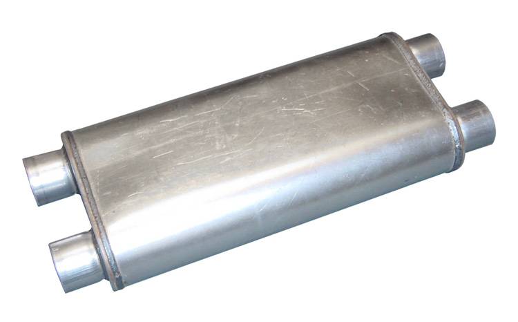 Pypes Performance Exhaust MVR100 Race Pro Series Muffler 2.5 in Dual Inlet/Outlet 20 in L Hardware Not Incl Natural 409 Stainless Steel Pypes Exhaust - Truck Part Superstore