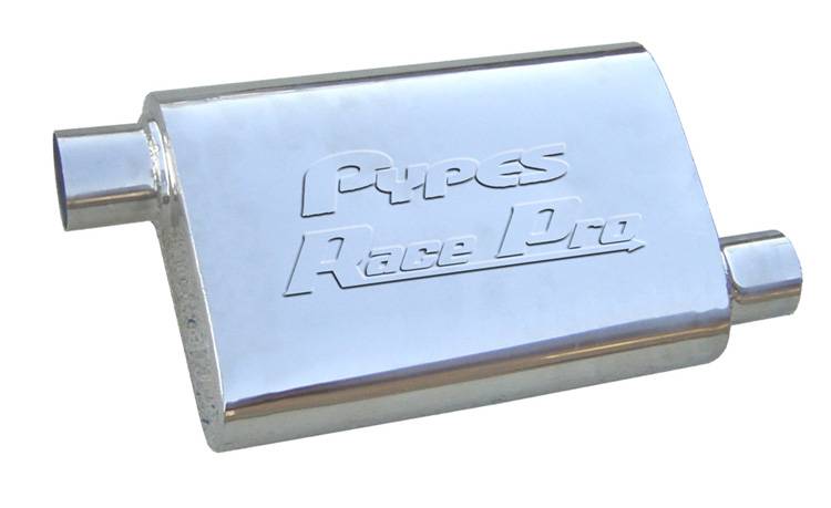 Pypes Performance Exhaust MVR10S Race Pro Series Muffler 14 in 2.5 in Offset/Offset Hardware Not Incl Polished 304 Stainless Steel Pypes Exhaust - Truck Part Superstore