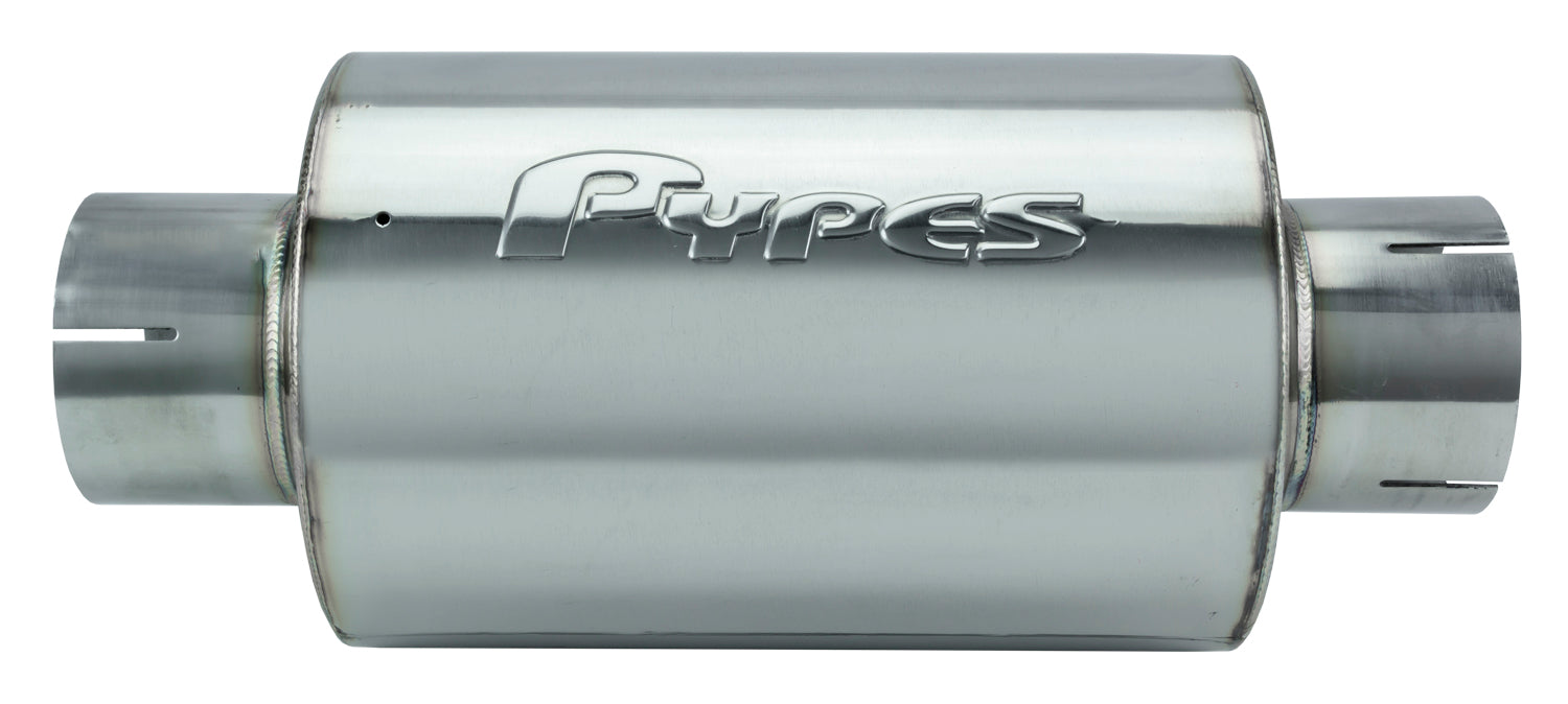 Pypes Performance Exhaust MVR2030S M-80 Series Muffler 3 in Round 6 in Width Hardware Not Incl Polished 304 Stainless Steel Pypes Exhaust - Truck Part Superstore