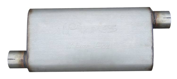 Pypes Performance Exhaust MVR30 Race Pro Series Muffler 18 in 2.5 in Offset/Offset Hardware Not Incl Natural 409 Stainless Steel Pypes Exhaust - Truck Part Superstore