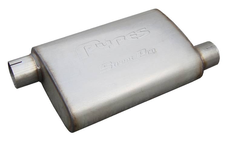 Pypes Performance Exhaust MVS10 Street Pro Series Muffler 14 in 2.5 in Offset/Offset Hardware Not Incl Natural 409 Stainless Steel Pypes Exhaust - Truck Part Superstore