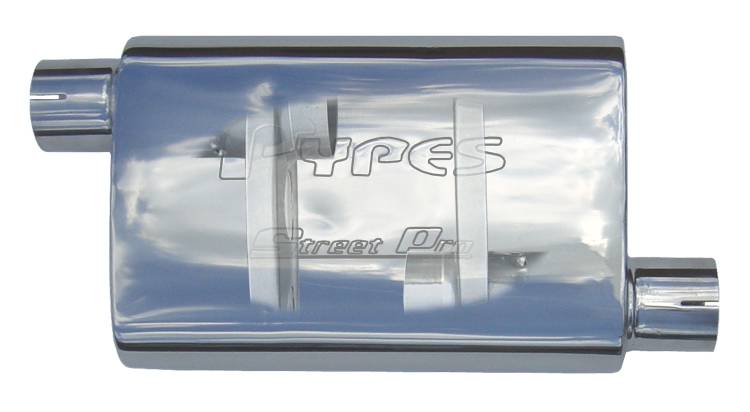 Pypes Performance Exhaust MVS10 Street Pro Series Muffler 14 in 2.5 in Offset/Offset Hardware Not Incl Natural 409 Stainless Steel Pypes Exhaust - Truck Part Superstore