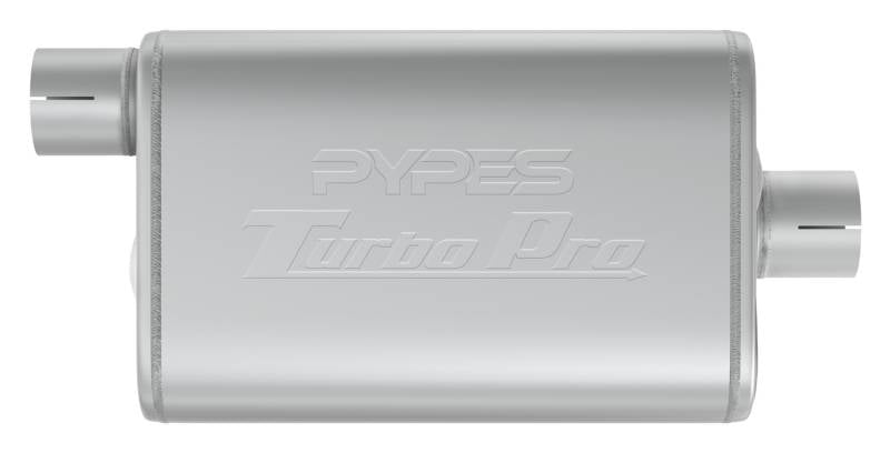 Pypes Performance Exhaust MVT13 Turbo Pro Muffler 2.5 Inch Offset Inlet/Center Outlet Pypes Exhaust - Truck Part Superstore