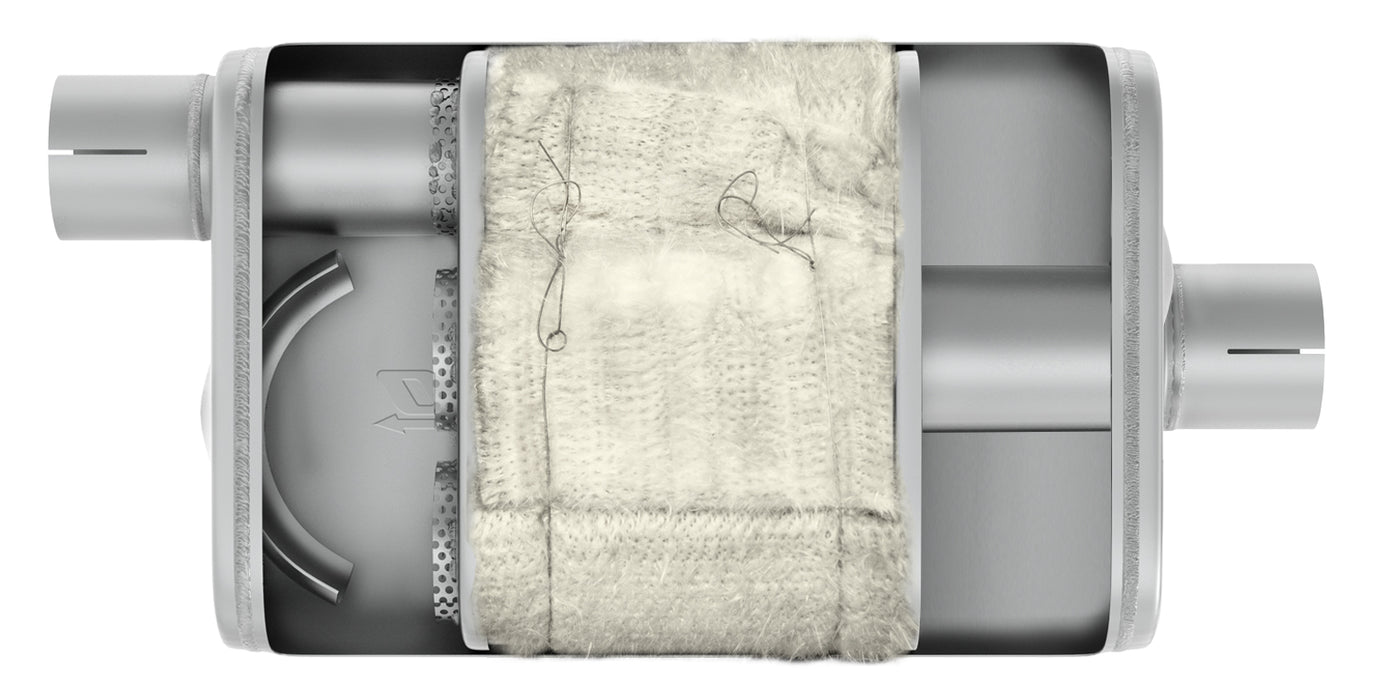 Pypes Performance Exhaust MVT13 Turbo Pro Muffler 2.5 Inch Offset Inlet/Center Outlet Pypes Exhaust - Truck Part Superstore