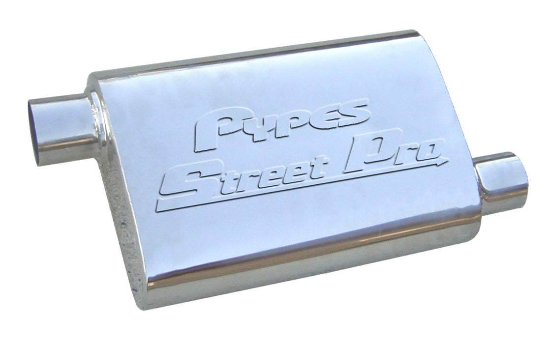 Pypes Performance Exhaust MVV10S Violator Series Muffler 14 in 2.5 in Offset/Offset Hardware Not Incl Polished 304 Stainless Steel Pypes Exhaust - Truck Part Superstore