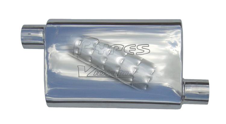 Pypes Performance Exhaust MVV10 Violator Series Muffler 14 in 2.5 in Offset/Offset Hardware Not Incl Natural 409 Stainless Steel Pypes Exhaust - Truck Part Superstore
