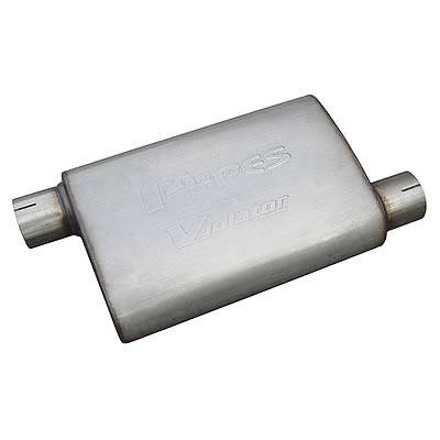 Pypes Performance Exhaust MVV16 Violator Series Muffler 14 in 3 in Offset/Offset Hardware Not Incl Natural 409 Stainless Steel Pypes Exhaust - Truck Part Superstore