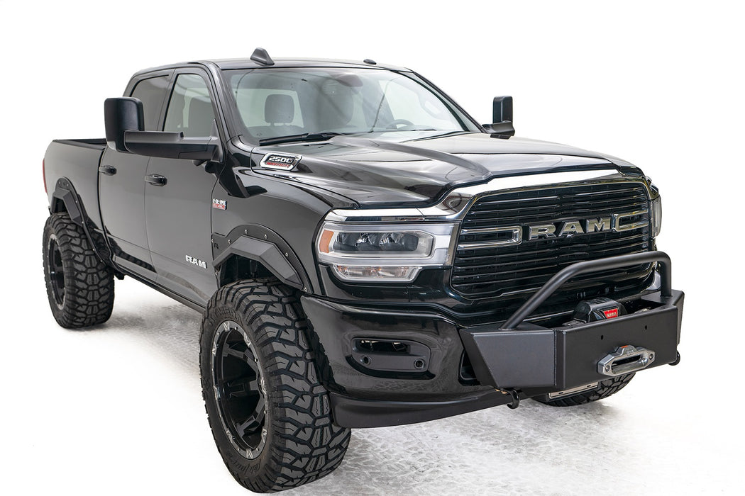 Fab Fours DR19-N4460-1 Large Frame Winch Mount; 2 Stage Matte Black Powder Coated; - Truck Part Superstore