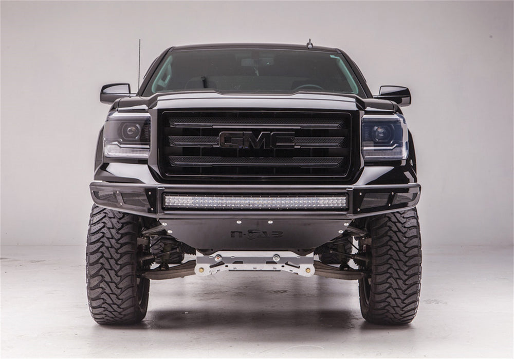 N-Fab C161MRDS-TX M-RDS PreRunner Front Bumper (1 Pc)-16-18 (19 Leg) Silv 1500-TX Blk - Truck Part Superstore