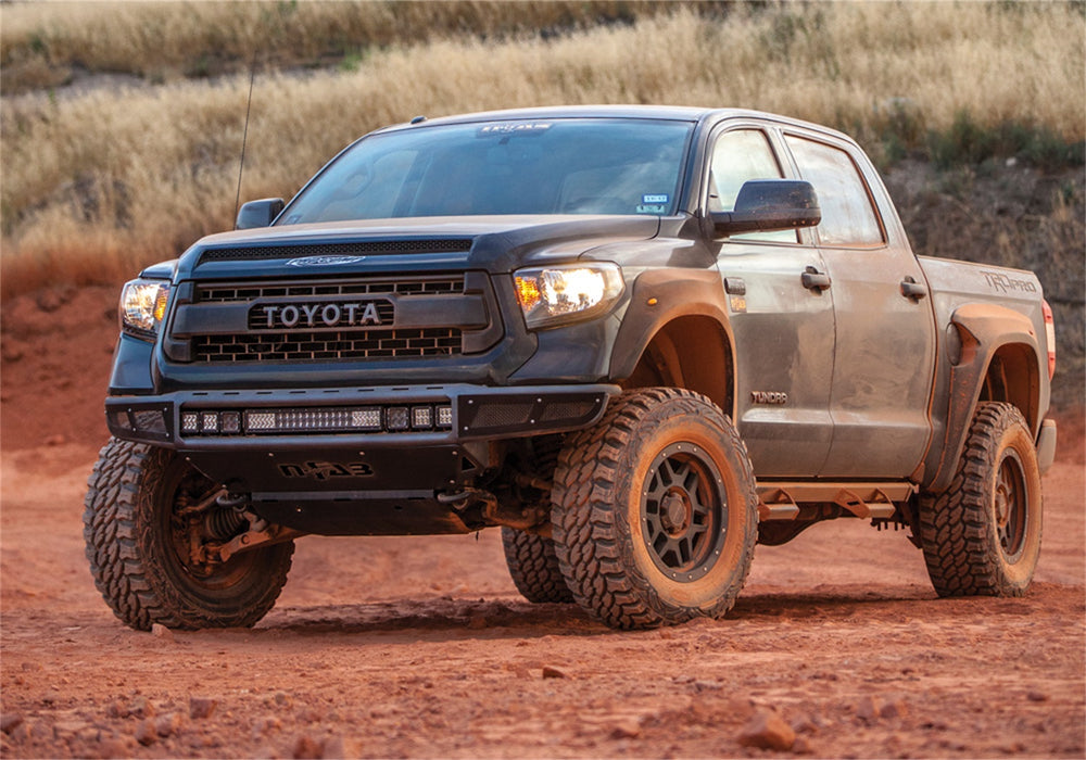 N-Fab T141MRDS M-RDS PreRunner Front Bumper (1 Pc) w/Skid Plate-14-21 Tundra-Gloss Blk - Truck Part Superstore