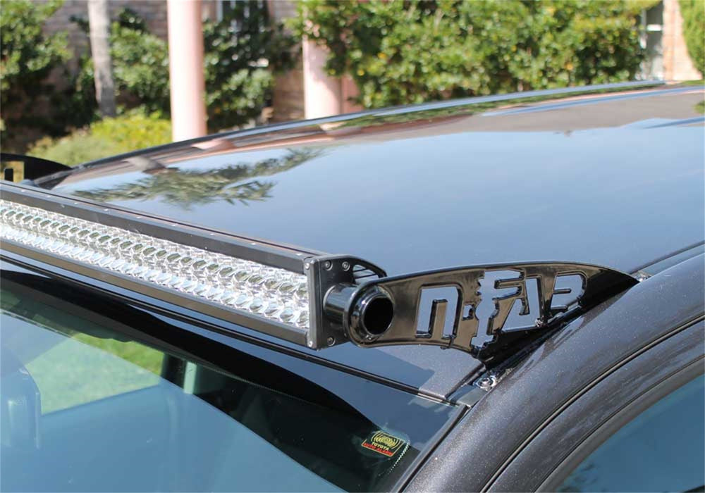N-Fab C1450LR Light Mounting-RoofMounts-(1-50Ser)-14-18(19Leg/Lim)Silv/Sierra/15-18HD-GlossBlk - Truck Part Superstore
