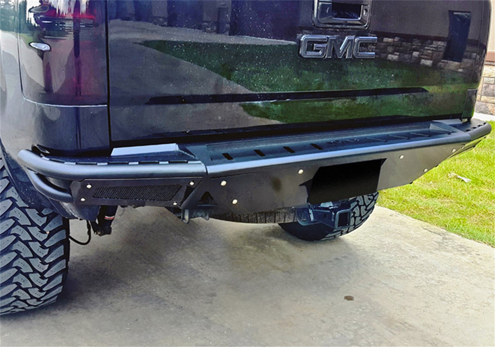 N-Fab T14RBS-H RBS Rear Bumper-14-21 Tundra w/Factory Hitch-Gloss Blk - Truck Part Superstore
