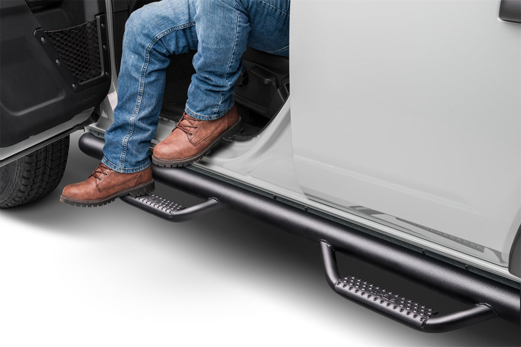 N-Fab F2172B-TX Nerf Step-Cab Len (2 Stps)-21-22 Ford Bronco 4 Dr-TX Blk - Truck Part Superstore