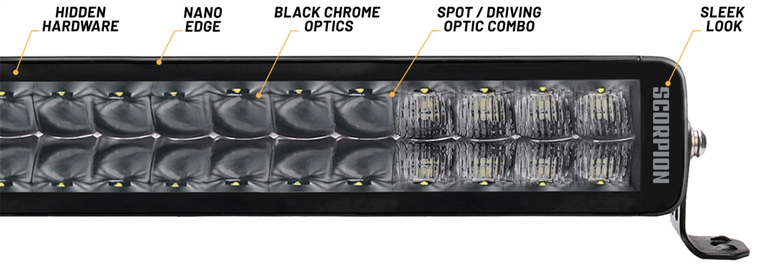 Daystar P000022 Night Ops LED Light Bar; 30 in.; Double Row; - Truck Part Superstore