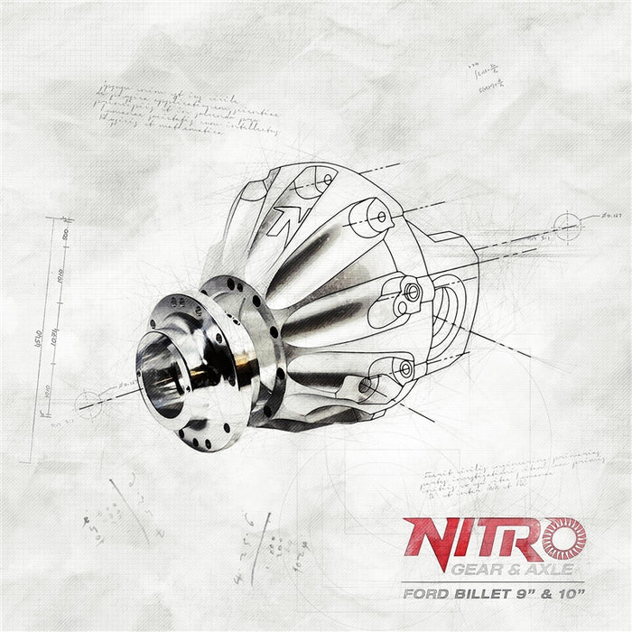 Nitro Gear & Axle NPDOF9-BILLET-40 Ford 9 Inch HD 3rd Members 3.812 Inch billet Aluminum Drop Out Housing and Pinion Support Nitro Gear and Axle - Truck Part Superstore