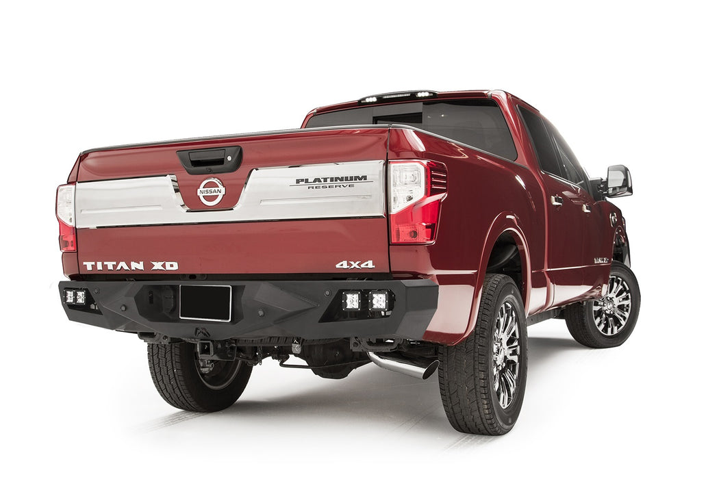 Fab Fours NT16-E3751-B Vengeance Rear Bumper; Uncoated/Paintable; w/Sensors; [AWSL]; - Truck Part Superstore