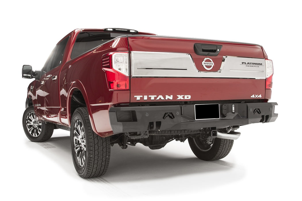 Fab Fours NT16-W3751-1 Premium Rear Bumper; 2 Stage Black Powder Coated; w/Sensors; - Truck Part Superstore