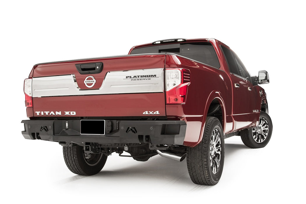 Fab Fours NT16-W3751-1 Premium Rear Bumper; 2 Stage Black Powder Coated; w/Sensors; - Truck Part Superstore