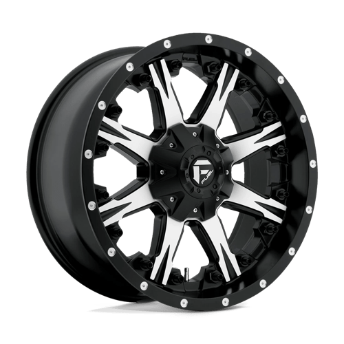 Fuel 1PC D54120909857 D541 20X9 6X135/5.5 MT-BLK-MACH 20MM - Truck Part Superstore