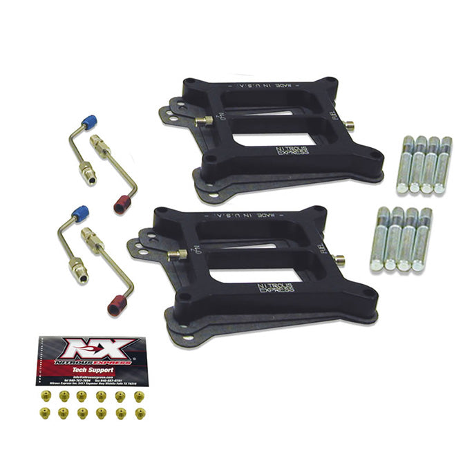 Nitrous Express NX3024 Stage 6 Plate Conversion Kit; Fits w/Dual QuadHolley 4150 Carburetors; - Truck Part Superstore