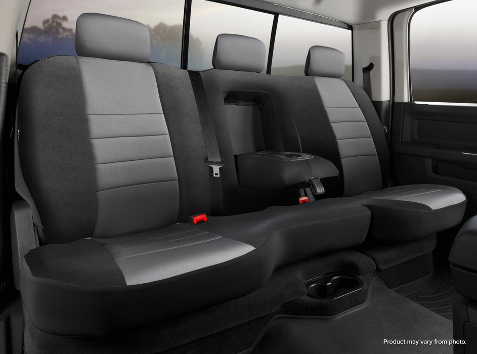 FIA NP92-89 GRAY Neo™ Neoprene Custom Fit Truck Seat Covers; Split Seat 40/60; Gray; - Truck Part Superstore