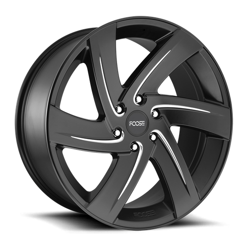 Foose 1PC F167229577+25 F167 22X9.5 6X5.5 MT-BLK-MIL 25MM - Truck Part Superstore