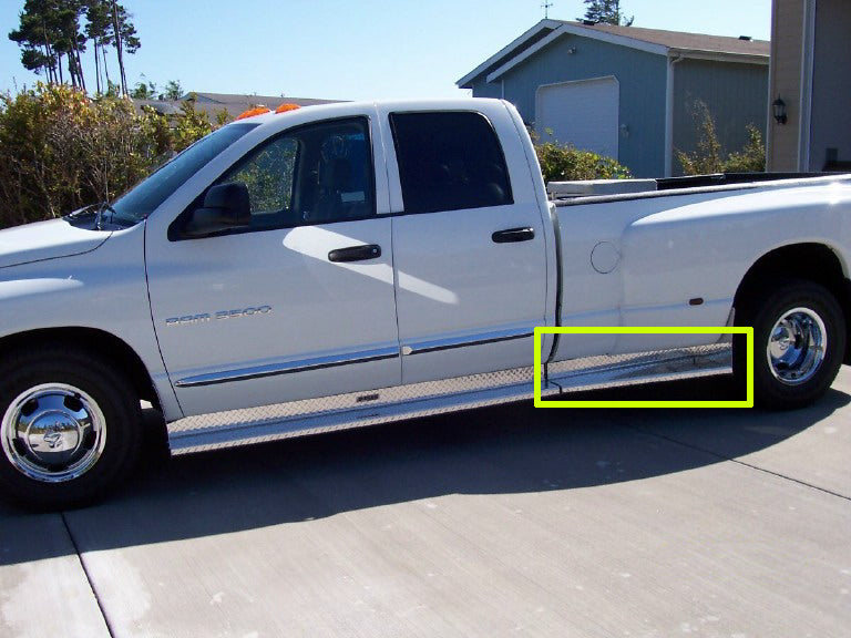 Owens Products OC9439EDX Running Boards Classicpro Series Diamond 4 Inch 03-09 Dodge Ram 2500/3500 8 Ft Long Bed Board 4 Inch Riser Aluminum Owens Products - Truck Part Superstore