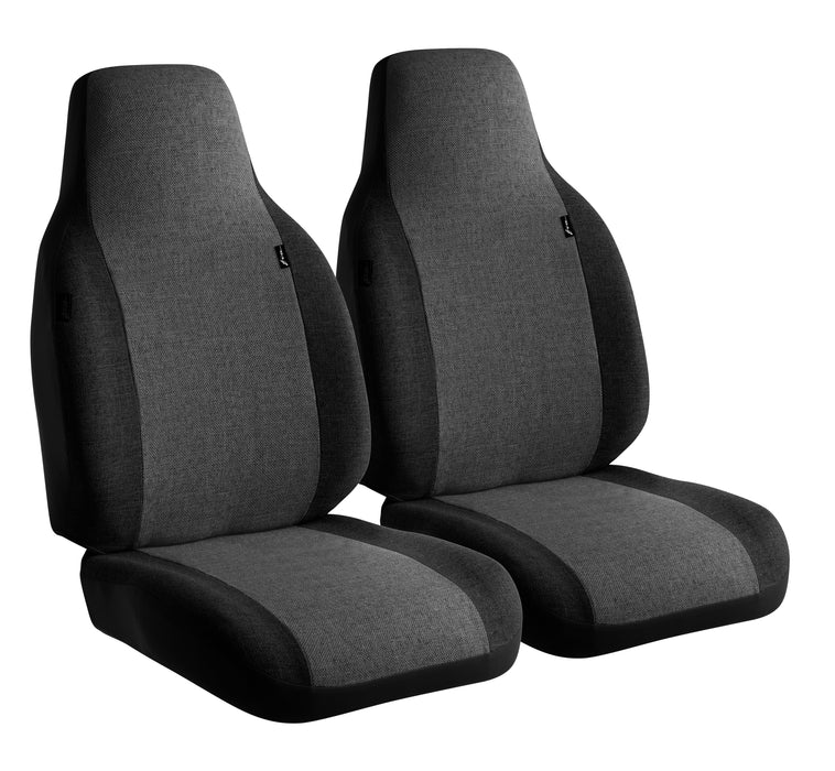 FIA OE301 CHARC OE™ Semi Custom Seat Cover; Charcoal; Bucket Seats; Adjustable Headrests; - Truck Part Superstore