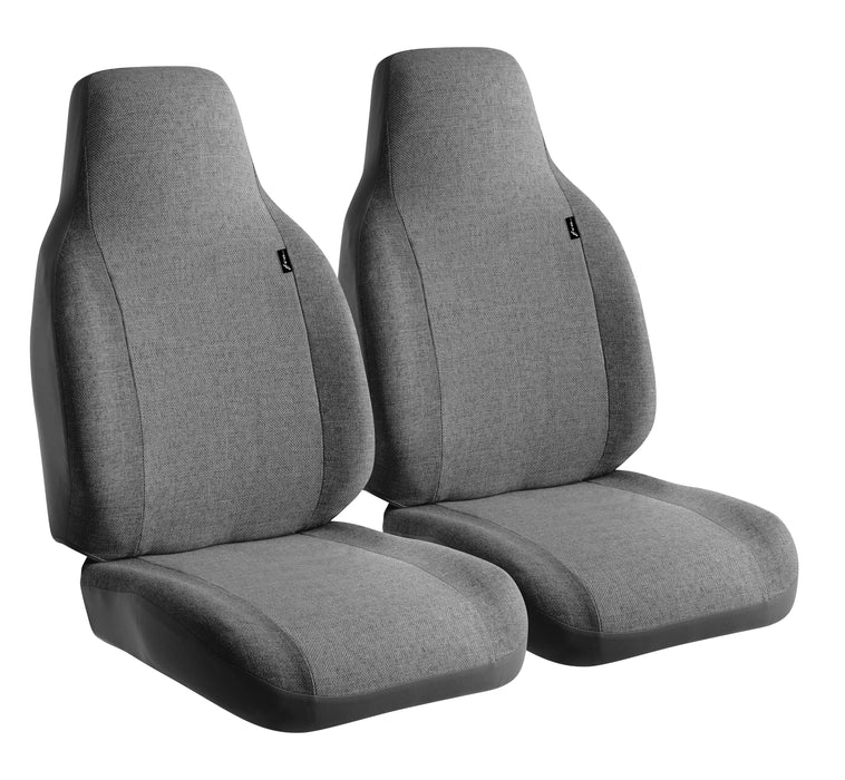 FIA OE301 GRAY OE™ Semi Custom Seat Cover; Gray; Bucket Seats; Adjustable Headrests; - Truck Part Superstore